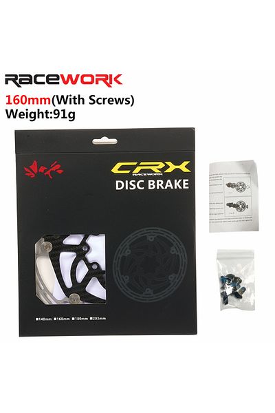 Choice 160mm RACEWORK Carbon Fiber Bike Disc Brake Rotor MTB Road Bicycle Ultralight 6 Bolts Floating Rotor