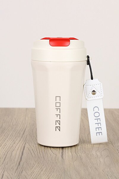 Weather Forecast Complete 304 L Steel White 410 ml Coffee Hand Thermos Mug Gin398By