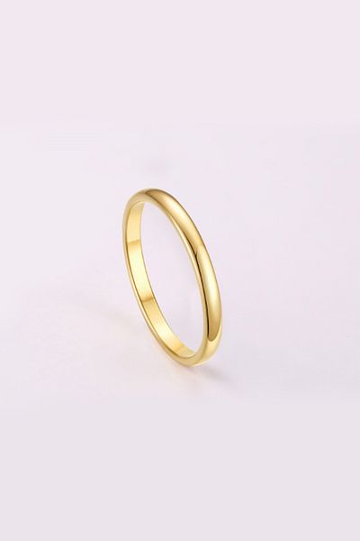 Chavin 2mm Promise Engagement Gold Rope Cap. Men's Steel Ring Eh23Sr