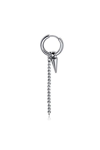 Chavin Single Men's Earrings - Steel Dangle, Model Ef36