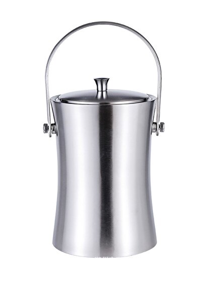 Weather Forecast Çelik Çift Cidarlı 2 lt Maşalı Buz Kovası Kapaklı Buzluk cin422