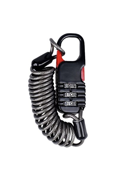 Weather Forecast Siyah 3 Haneli Sıfırlanabilir Şifreli Yay Kablo Dolap Bagaj ...