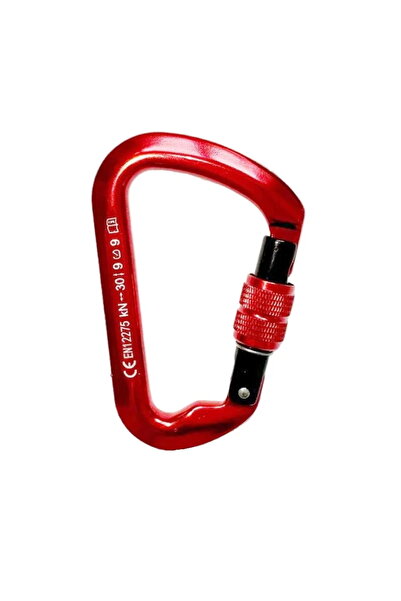 Choice برغي أحمر كارابينر لتسلق الصخور والهبوط الجبلي 30 كيلو نيوتن معدات الت...