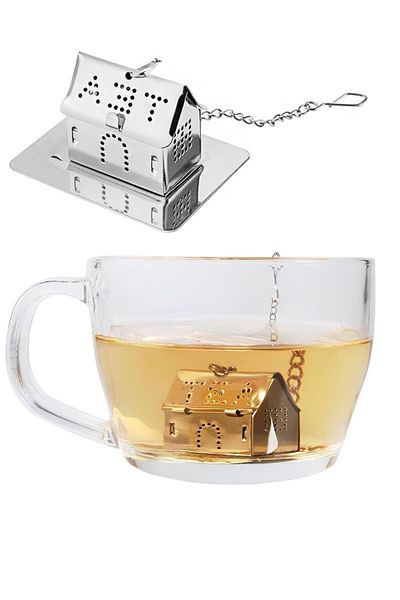Weather Forecast Herbal Tea Strainer - Steel Tea Brewing Apparatus and Base cin520xx