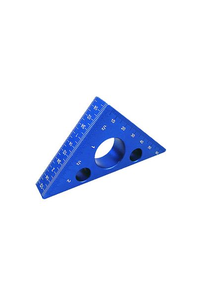 Choice 1pcs Blue Right Angle Ruler Aluminum Alloy Pocket Square DIY Woodworking Triangle Ruler Height Measu