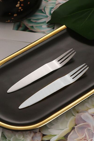 Chavin Steel 6 Pieces 11.5 cm Three Tooth Fruit Dessert and Cake Fork Cin745By-6