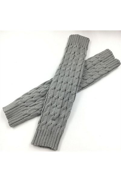 Choice light gray New Women Autumn And Winter Legwarmers Kapron Hemp Flowers Kneepad Leg Warmer Female Girl