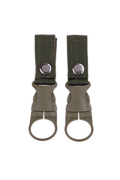 Choice حامل زجاجة مياه أخضر مكون من قطعتين، حزام تسلق، خطافات تعليق حقيبة الظ...