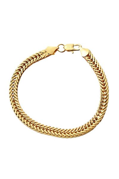 Chavin 6 Mm. 20.5 Cm. 18 K. Plated Braided Men's Bracelet Ed01Srx