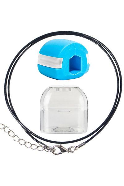 Choice Blue Food-grade Silica Gel Jaw Exerciser With Storage Box Lanyard Mouth Jawline Chew Bite Breaker Tr