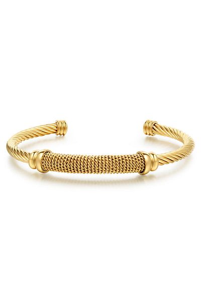 Chavin Women's Steel Bracelet with Spiral Handcuffs Design - Eu24Sr