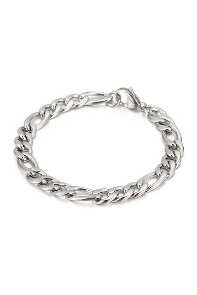Chavin 6 mmFigaro Gray Steel Men's Bracelet Et85by-6