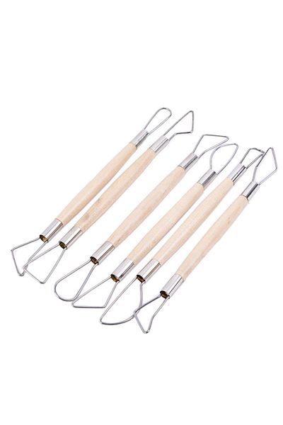 Weather Forecast 6-Piece Parent Ceramic Clay Pottery and Wood Modeling Carving Set - Cin658