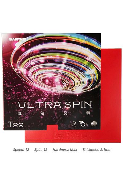 Choice Red Original SANWEI T88 Ultra Spin Table Tennis Rubber Semi-sticky Control Loop Ping Pong Rubber wit