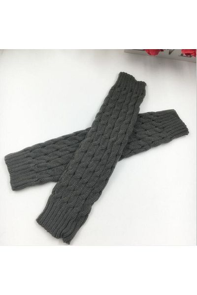 Choice dark gray New Women Autumn And Winter Legwarmers Kapron Hemp Flowers Kneepad Leg Warmer Female Girls
