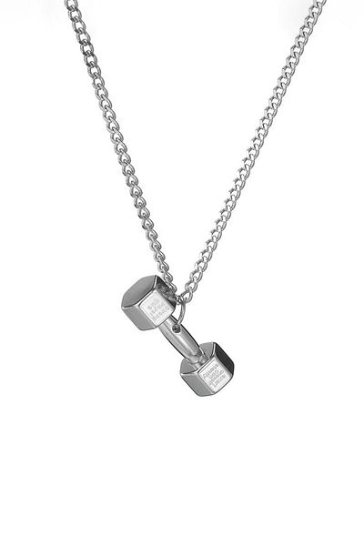 Chavin Men's Halter Design Necklace Gray Steel - et94