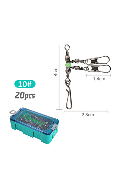 Choice 20 قطعة زرقاء 10 جديدة 8# 10# طُعم صيد الحبار دوار محمل دوار حلقة صلبة...