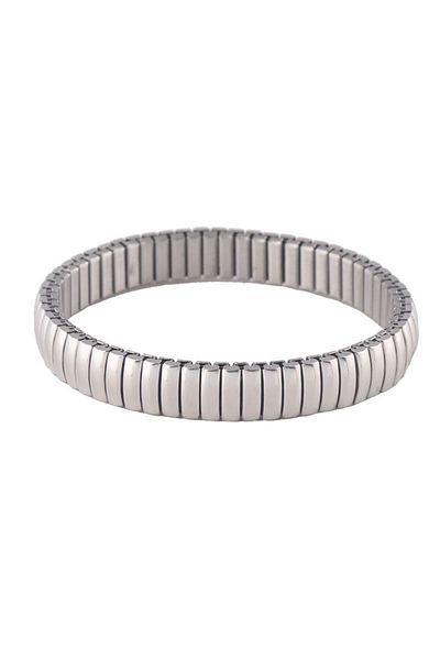 Chavin 9 mm Elastic Gray Unisex Steel Bracelet - Eu72