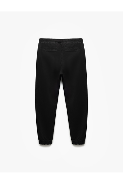 Koton Beli Bağcıklı Chino Cepli Pamuklu Jogger Pantolon