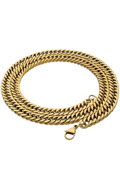 Chavin Men's Steel Chain - Gold 60 Cm, 8 Mm, Gürmet Dm92Sr
