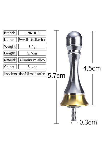 Choice Silver Gold 1pc LINNHUE Aluminium Alloy Fishing Reel Balance Handle Stabilizer Lightweight Balance