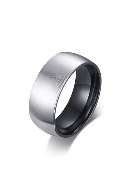 Chavin Men's Steel Ring Gray Matte - Du13