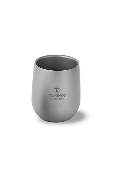 Choice كوب تيتانيوم معزول مزدوج الجدار من تومشو بسعة 120 مل، كوب مياه تيتانيو...