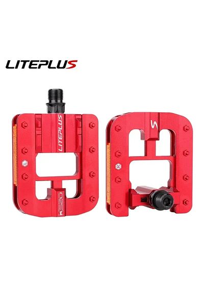 Choice Red Pedal Liteplus Foldable Bicycle Pedals Slide Solid Aluminum Alloy Fast Foldable Bike Pedals Bmx