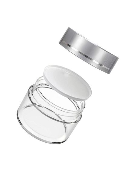 Weather Forecast 50ml Empty Clear Glass Travel Cream and Organizer Jar Cosmetic Bottle