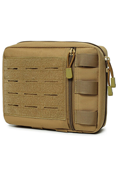 Choice حقيبة TAN Tactical Molle Admin Pouch متعددة الأغراض مقطوعة بالليزر حقي...