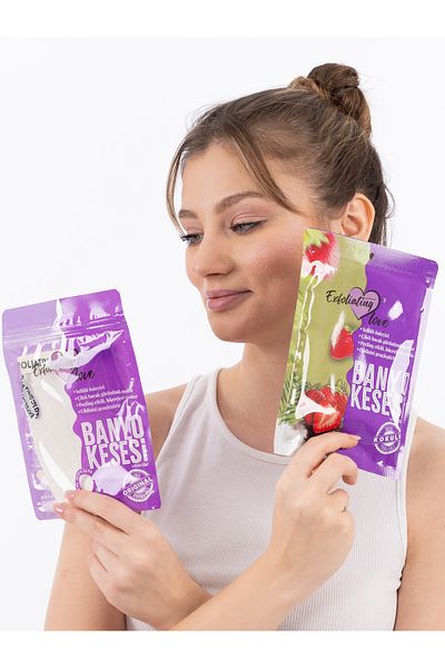 EXFOLIATING LOVE Oily Skin Strawberry Scented - Felt Thick 100% Viscous