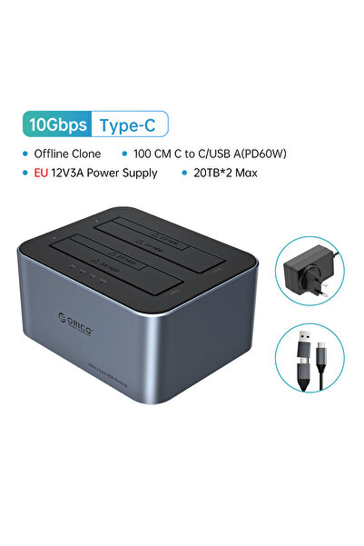 Choice1 Orico EU Plug 2 bay Clone ORICO Aluminum Dual-bay Hard Drive Station ...
