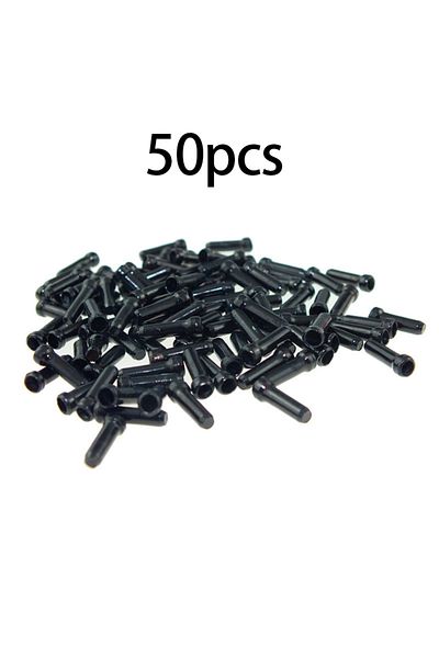 Choice 50pcs Black 50Pcs Bike Inner Cable End Caps Alloy Road Mountain Bikes Brake Tips Shift Cable End Cri