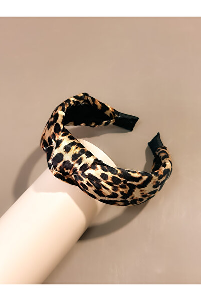 CSR AKSESUAR تاج من الساتان بعقدة الفهد