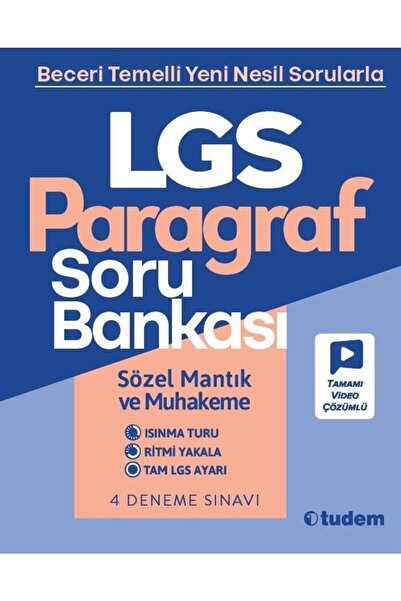Tudem Eğitim Yayınevi 8. Sınıf Paragraf Soru Bankası