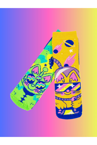 Shuttle Park Імпортні спеціальні серії нековзних дитячих шкарпеток з кольоровим малюнком тварин, без швів, для комфортних і безпечних кроків