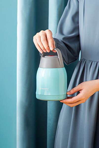 Weather Forecast Blue 304 Steel 600ml Vacuum Food Baby Food Storage Thermos Sefertası Cin722Mv