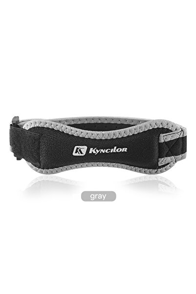 Choice AB013-GY 1 قطعة حزام رضفة الركبة قابل للتعديل من هلام السيليكا وحزام واقي لأوتار الركبة أثناء الجري