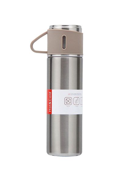 Weather Forecast 304 L Steel Beige 500 ml Coffee with Cup Thermos Mug cin408bj