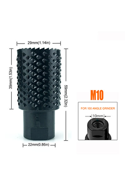 Choice مبرد دوار M10 لصنفرة الزوايا 100/125 نوع M10 M14 لطحن الخشب وملف النحت...