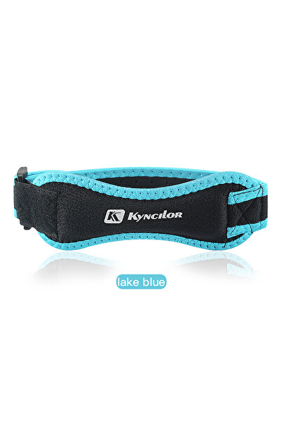 Choice AB013-LKB 1 قطعة حزام رضفة الركبة قابل للتعديل من هلام السيليكا وحزام واقي لأوتار الركبة أثناء الجري