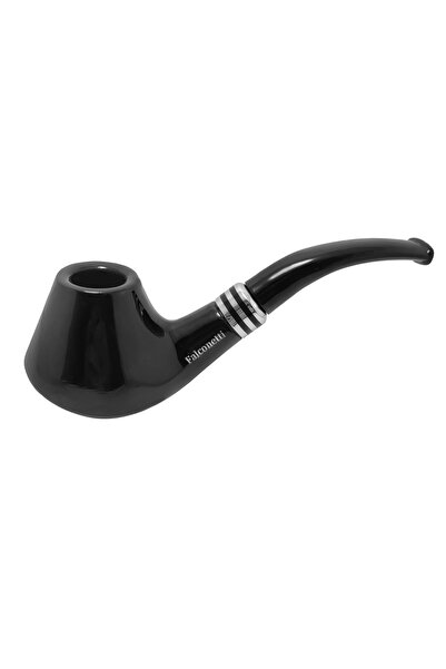 Falconetti Siyah Parlak Sandalwood Bilezikli Ahşap Pipo rc99