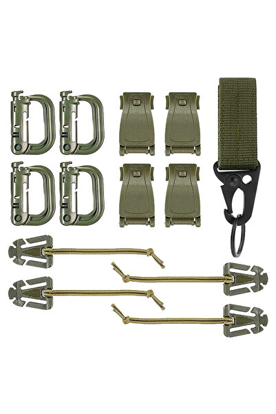 Choice طقم ملحقات مولي أخضر اللون مكون من 13 قطعة، حقيبة ظهر تكتيكية خارجية ،...