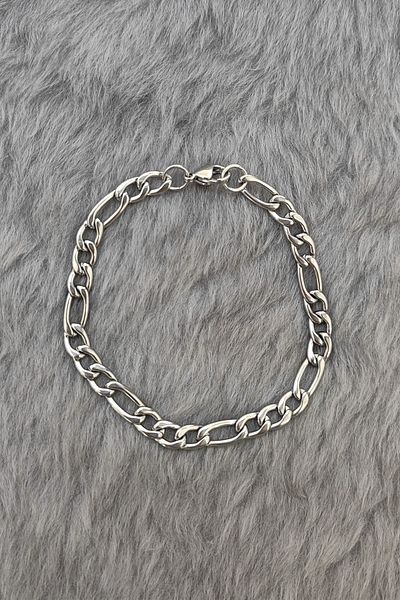 Chavin 6 mmFigaro Gray Steel Men's Bracelet Et85by-6
