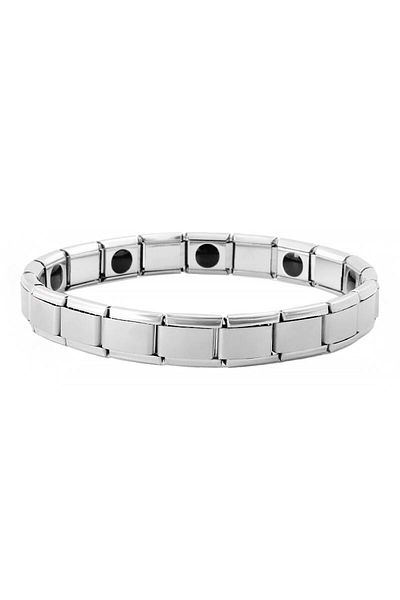 Chavin 9 mm Germanium Anti Stress Elastic Matte Grey Steel Unisex Bracelet eu68