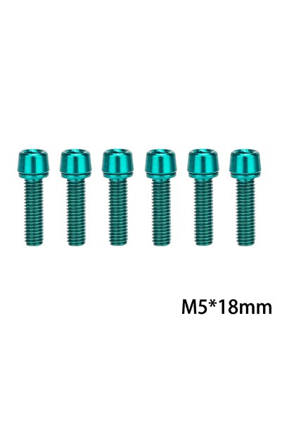 ZTTO M5x18 Green ZTTO 6pcs Bicycle Stem Bolt M5x18mm Steel Hexagon Screw MTB ...