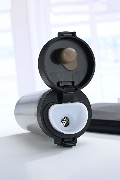 Weather Forecast Lockable 304 L Steel Gray 500 ml Coffee Thermos Mug Cin406Gr