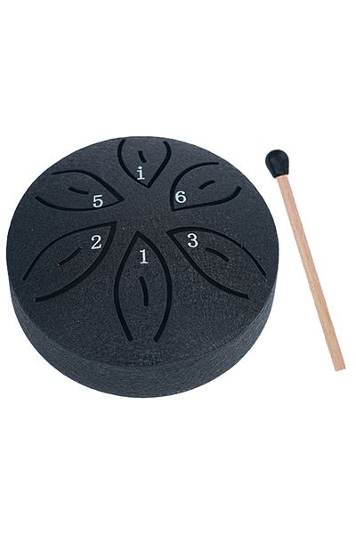 MOJOYCE G 3 Inches 6 Notes Steel Tongue Drum Rain Drum for Outside Mini Handpan Drum Ethereal Drum Yoga Med.