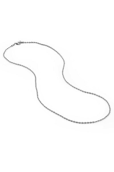 Chavin 2.4 Mm. 60 Cm. Twisted Curved Men's Steel Chain - Da38