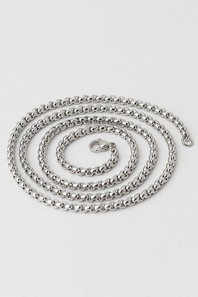 Chavin Gray 75 Cm. 4 Mm. Men's Steel Chain Dh02
